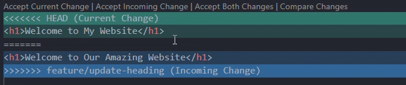 Accept Current Change/Accept Incoming Change